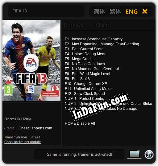 FIFA 13: Trainer +15 [v1.6]