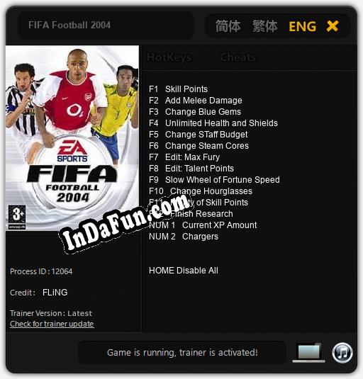 FIFA Football 2004: Trainer +14 [v1.6]