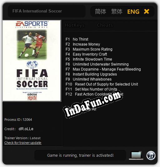 FIFA International Soccer: Trainer +12 [v1.3]