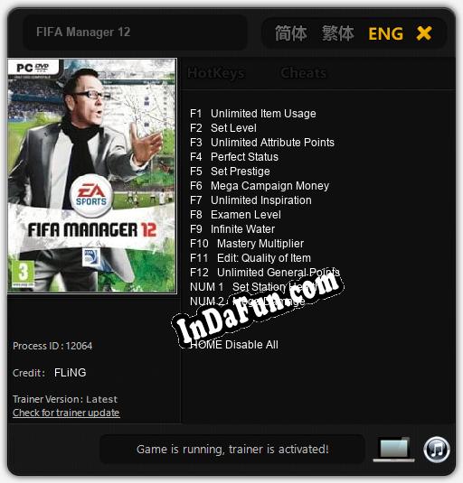 Trainer for FIFA Manager 12 [v1.0.9]