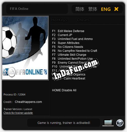 FIFA Online: TRAINER AND CHEATS (V1.0.14)