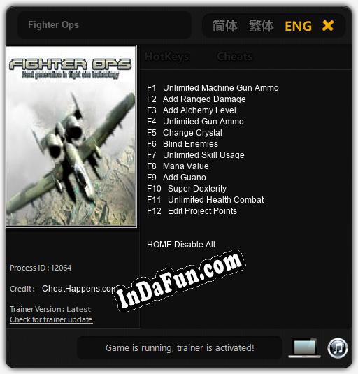 Fighter Ops: Cheats, Trainer +12 [CheatHappens.com]