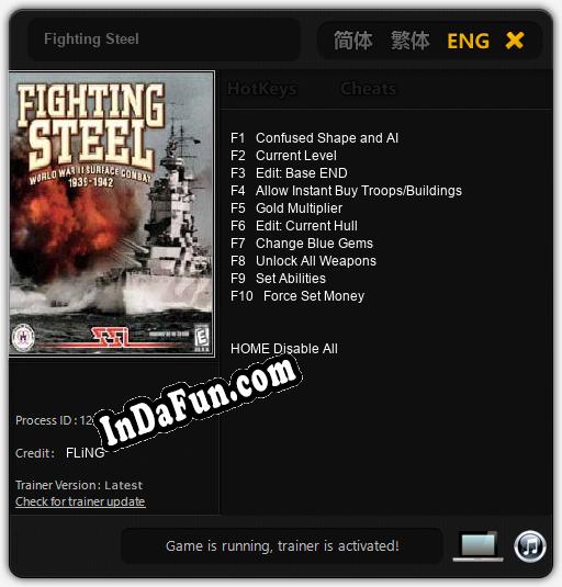 Fighting Steel: TRAINER AND CHEATS (V1.0.5)