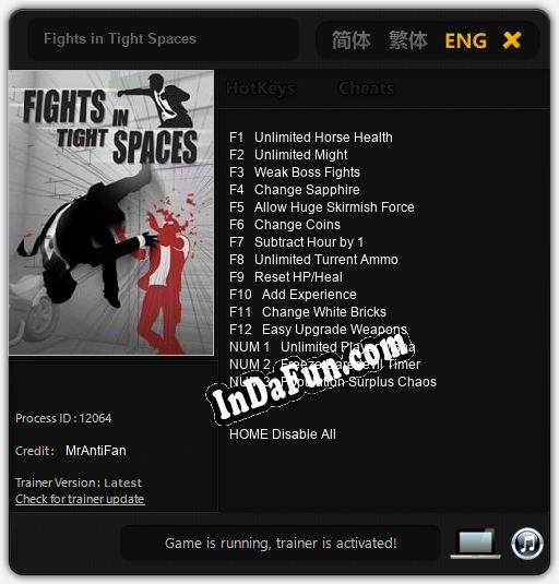 Fights in Tight Spaces: Trainer +15 [v1.2]