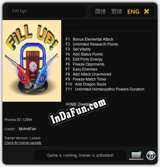 Fill Up!: TRAINER AND CHEATS (V1.0.59)