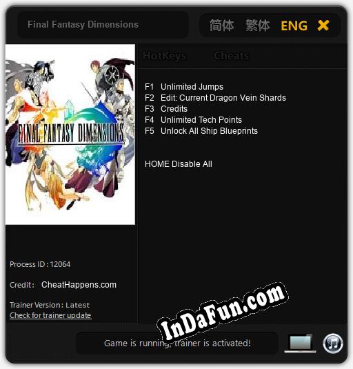 Final Fantasy Dimensions: Trainer +5 [v1.6]