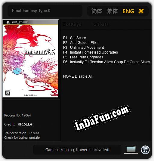 Final Fantasy Type-0: TRAINER AND CHEATS (V1.0.61)