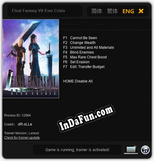 Final Fantasy VII Ever Crisis: Cheats, Trainer +7 [dR.oLLe]