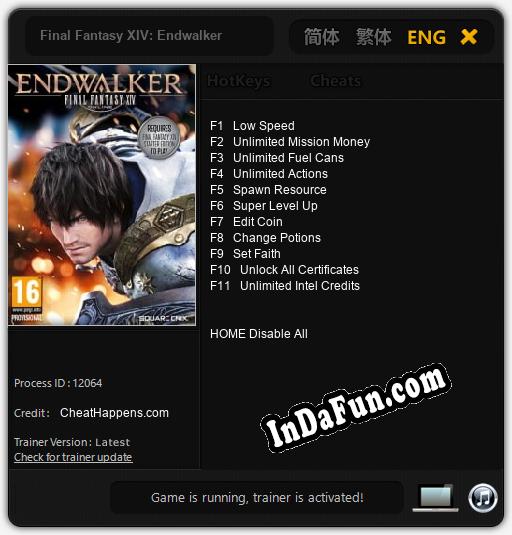 Final Fantasy XIV: Endwalker: TRAINER AND CHEATS (V1.0.95)