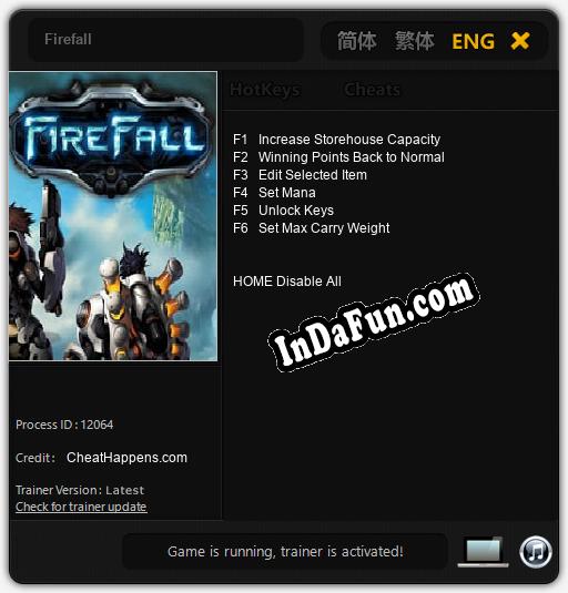 Firefall: TRAINER AND CHEATS (V1.0.24)