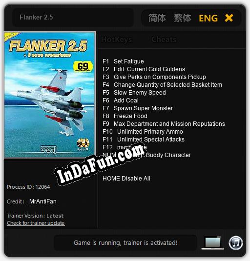 Flanker 2.5: TRAINER AND CHEATS (V1.0.40)