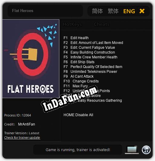 Flat Heroes: TRAINER AND CHEATS (V1.0.26)