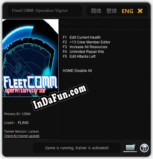 FleetCOMM: Operation Vigrior: TRAINER AND CHEATS (V1.0.44)