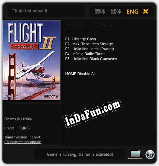 Flight Unlimited II: TRAINER AND CHEATS (V1.0.98)