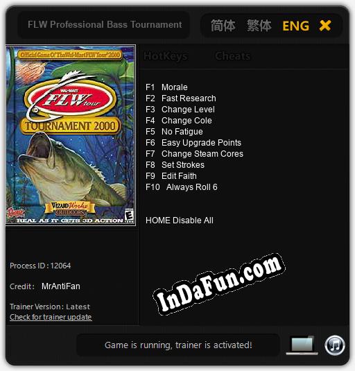 Trainer for FLW Professional Bass Tournament 2000 [v1.0.5]