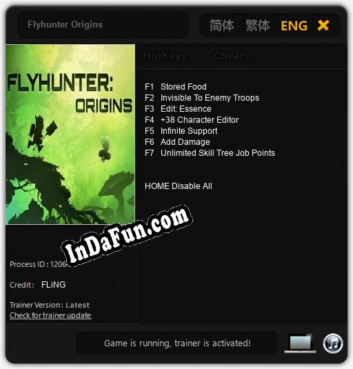 Trainer for Flyhunter Origins [v1.0.8]
