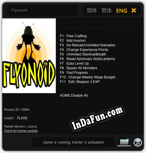 Trainer for Flyonoid [v1.0.1]