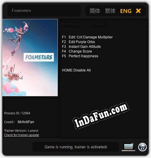 Foamstars: TRAINER AND CHEATS (V1.0.33)