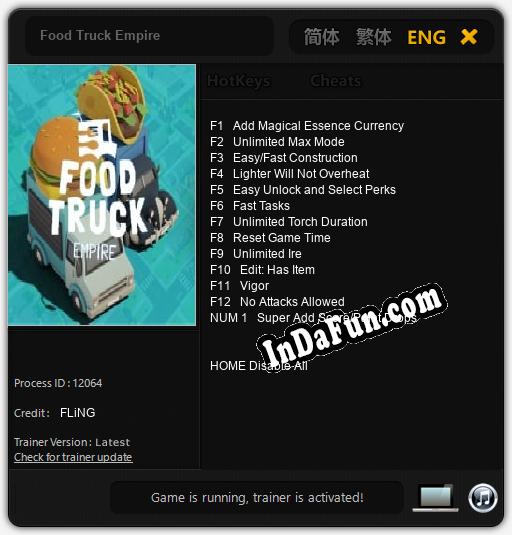 Food Truck Empire: Cheats, Trainer +13 [FLiNG]