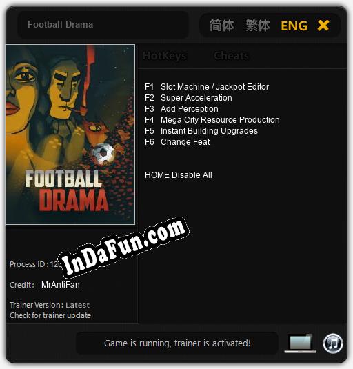 Trainer for Football Drama [v1.0.9]