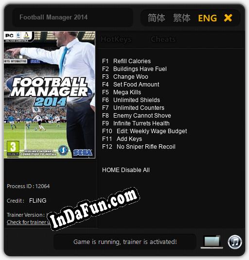 Football Manager 2014: Trainer +12 [v1.9]