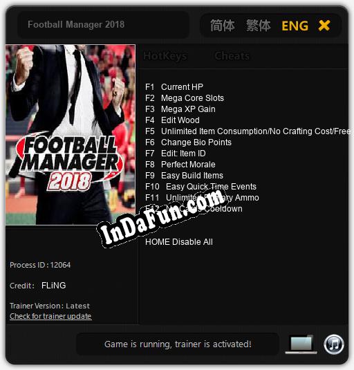 Football Manager 2018: TRAINER AND CHEATS (V1.0.5)