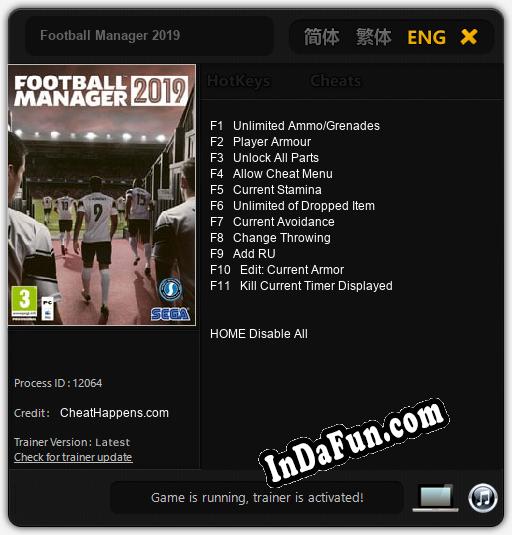 Football Manager 2019: Cheats, Trainer +11 [CheatHappens.com]