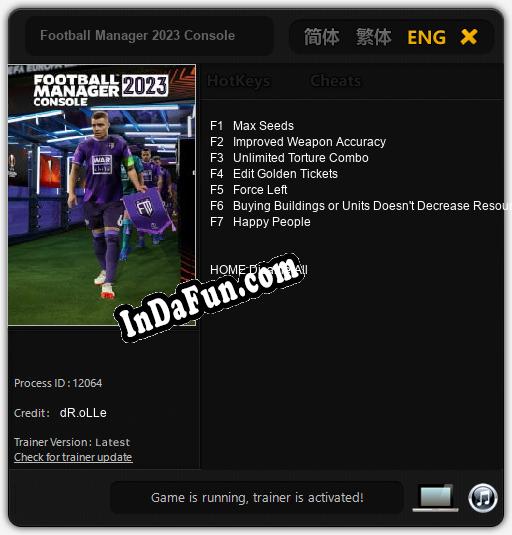 Football Manager 2023 Console: Cheats, Trainer +7 [dR.oLLe]