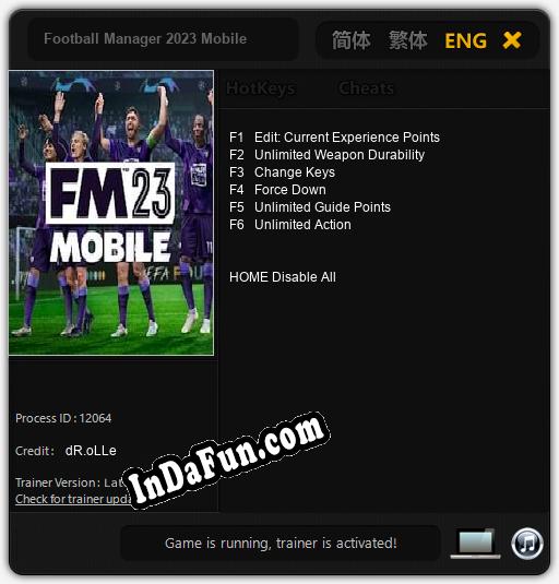 Football Manager 2023 Mobile: Cheats, Trainer +6 [dR.oLLe]