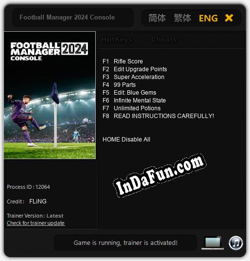 Football Manager 2024 Console: TRAINER AND CHEATS (V1.0.74)