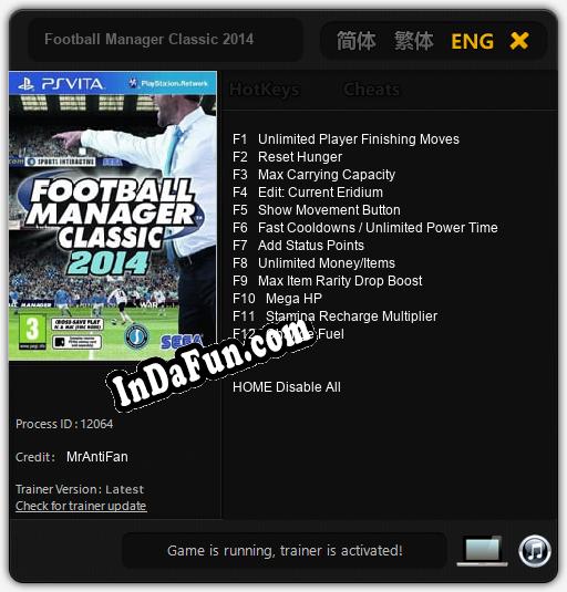 Trainer for Football Manager Classic 2014 [v1.0.6]