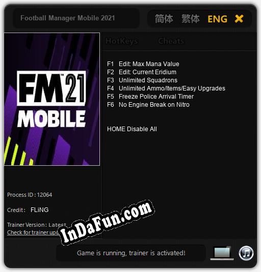 Football Manager Mobile 2021: Cheats, Trainer +6 [FLiNG]