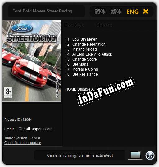 Ford Bold Moves Street Racing: TRAINER AND CHEATS (V1.0.1)