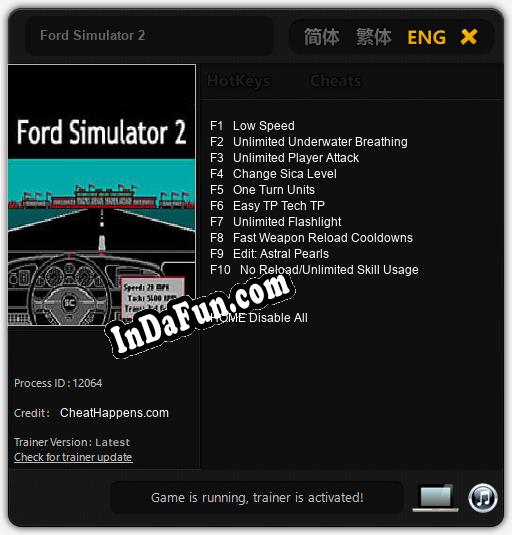 Ford Simulator 2: TRAINER AND CHEATS (V1.0.72)