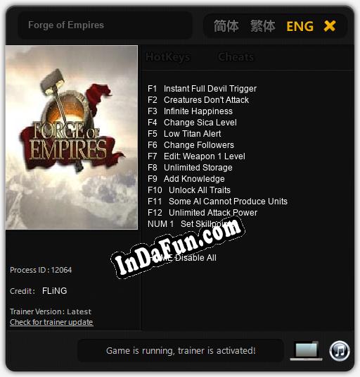 Forge of Empires: Trainer +13 [v1.6]