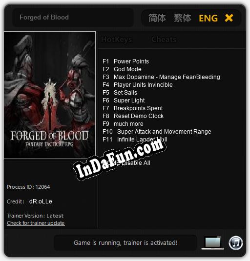 Forged of Blood: Trainer +11 [v1.3]