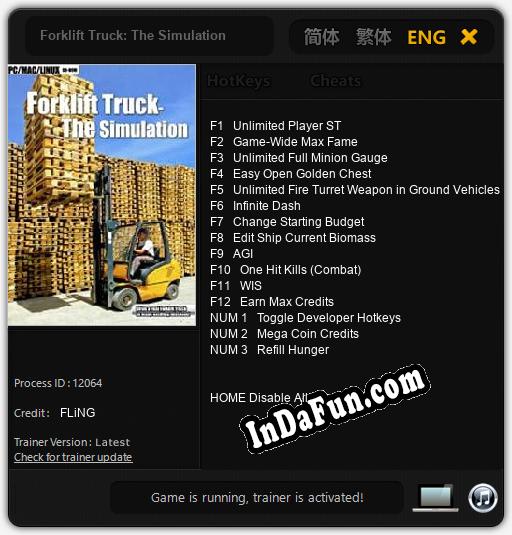 Forklift Truck: The Simulation: Trainer +15 [v1.4]