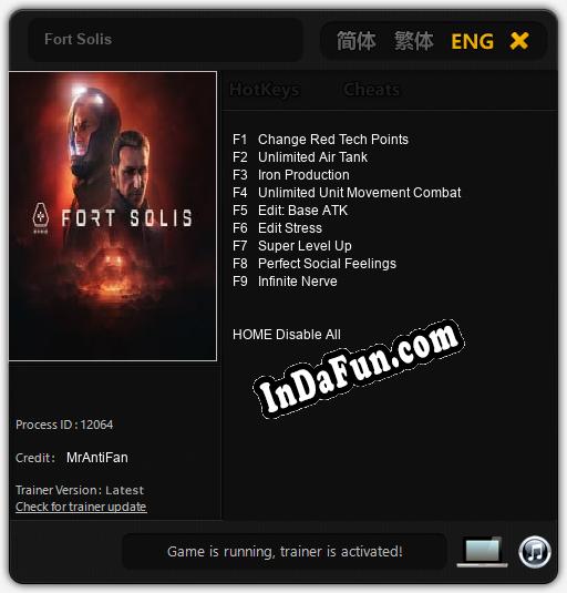 Fort Solis: Cheats, Trainer +9 [MrAntiFan]