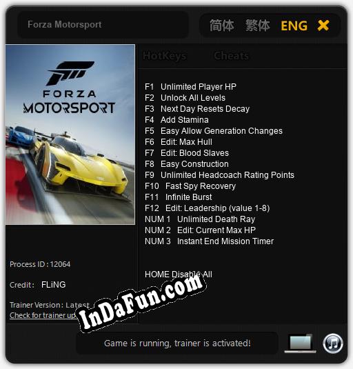 Forza Motorsport: Cheats, Trainer +15 [FLiNG]