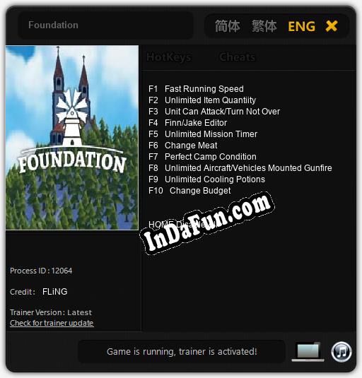 Foundation: TRAINER AND CHEATS (V1.0.49)