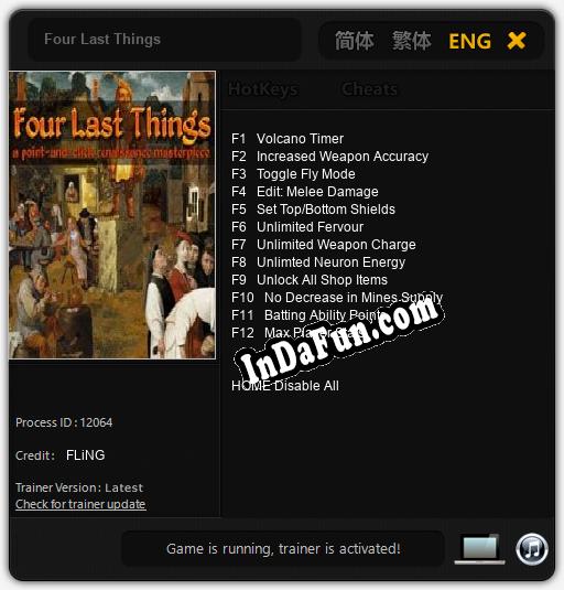 Four Last Things: Cheats, Trainer +12 [FLiNG]