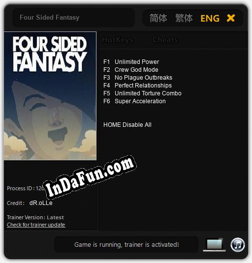 Four Sided Fantasy: TRAINER AND CHEATS (V1.0.39)