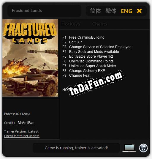 Trainer for Fractured Lands [v1.0.5]