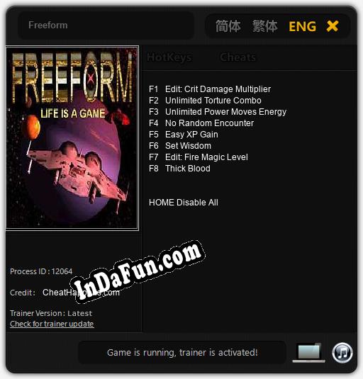 Freeform: Cheats, Trainer +8 [CheatHappens.com]