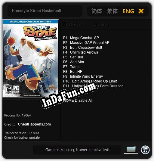 Freestyle Street Basketball: TRAINER AND CHEATS (V1.0.87)