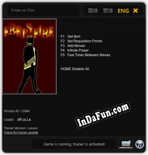 Frets on Fire: Cheats, Trainer +5 [dR.oLLe]