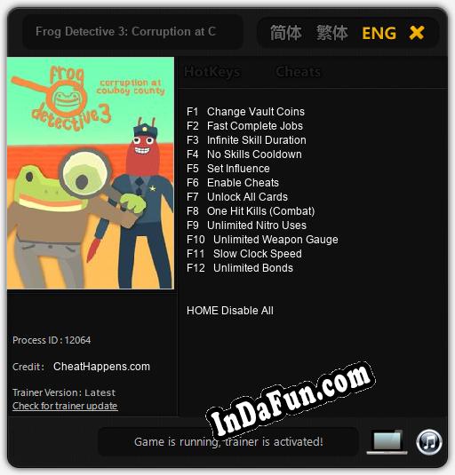 Frog Detective 3: Corruption at Cowboy County: TRAINER AND CHEATS (V1.0.86)
