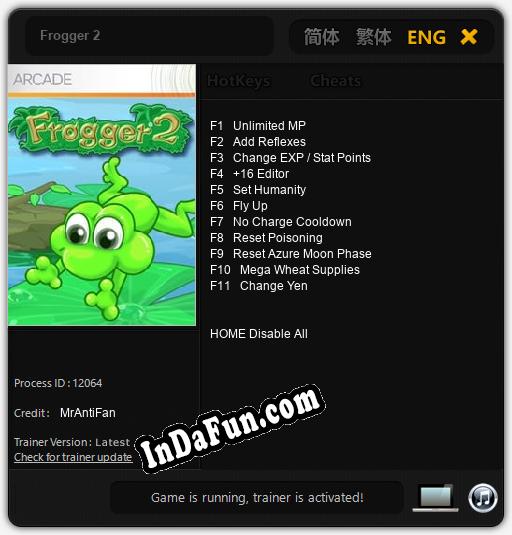 Frogger 2: Cheats, Trainer +11 [MrAntiFan]