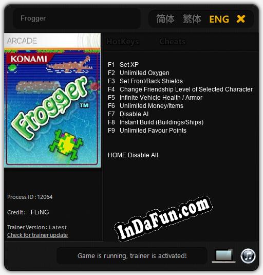 Frogger: TRAINER AND CHEATS (V1.0.1)
