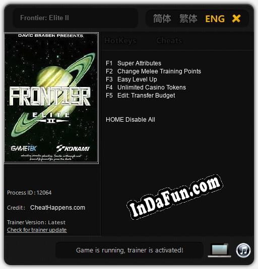 Frontier: Elite II: Trainer +5 [v1.7]